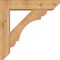 Ekena Millwork Olympic Slat Smooth Bracket w/ Offset Brace, Western Red Cedar, 5 1/2"W x 22"D x 22"H BKT0604X22X22OLY06SWR - alternate 4